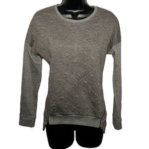 Ya Los Angeles Quilted Gray Crewneck Sweatshirt Sz S
